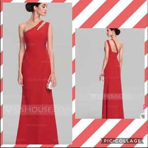 Red evening dress